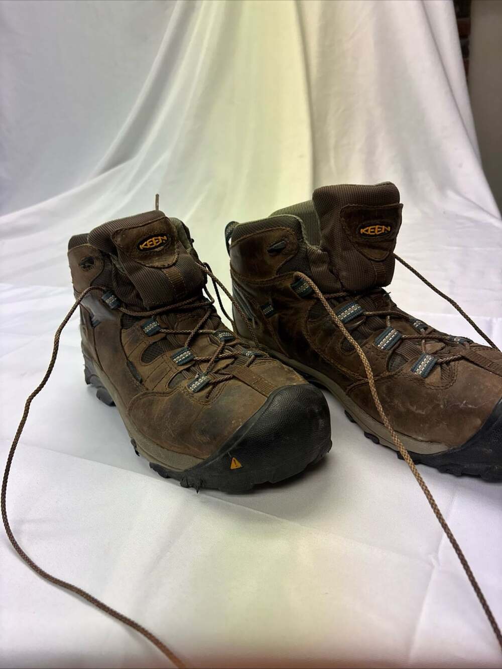 Keen Detroit Mid Work Boots Size 11 Brown Leather Steel Toe